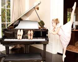 She also knows how to play the piano which she is playing since she was five She also knows how to play the piano which she is playing since she was five.